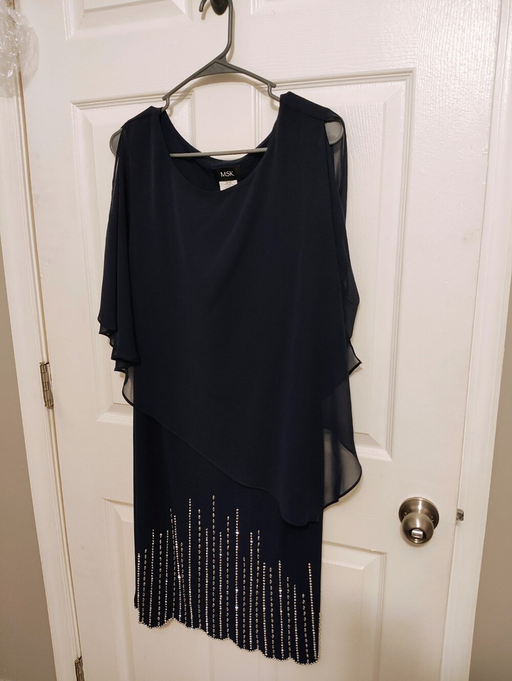 Women's Cape-Overlay Cocktail Dress By MSK